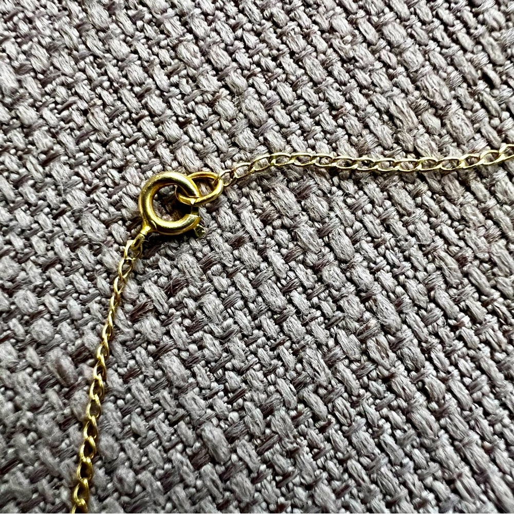 14K Gold 16.5” Cable Chain Necklace & Open Heart w/ Diamond *FREE SHIPPING* - Picture 9 of 11